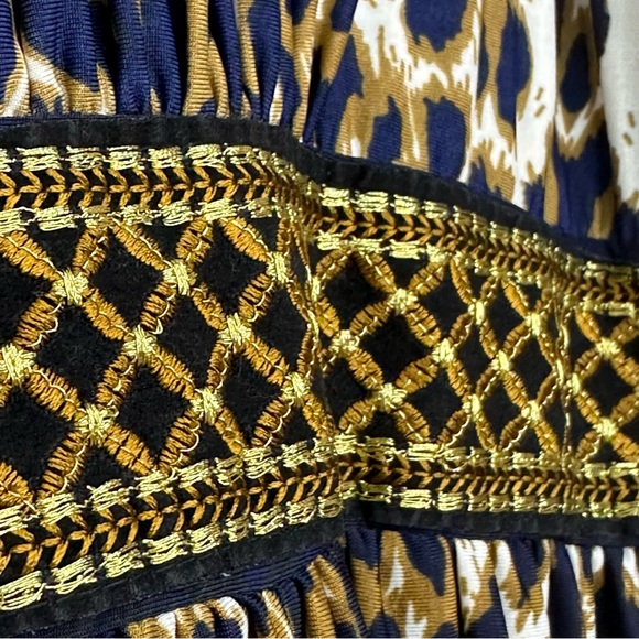 🍓Plus Size Maxi Dress 3x Studio West Apparel Cheetah Smocked back Tie Waist NWT - Picture 4 of 8